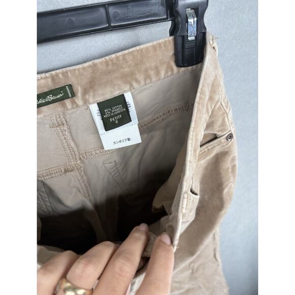 Eddie Bauer Womens Boyfriend Relaxed Corduroy Pants‎ Beige Size Petite 6 Y2K - Picture 9 of 10